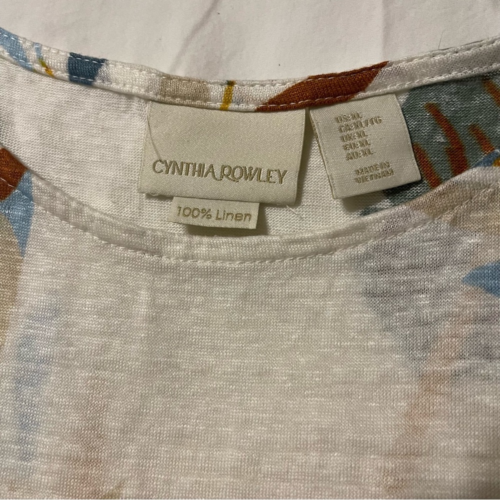 Cynthia Rowley‎ 100% Linen Tropical shirt - Picture 5 of 5